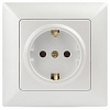 Розетка Intro Solo 4-202-06 с заземлением 2P+E Schuko, 16А-250В, IP20, СУ, перламутр