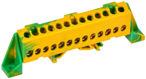 TEKFOR Шина PE "земля" в комб. изол. "Стойка" 6х9-13-ЖЗ IEK