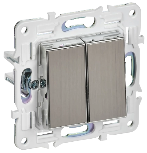 SKANDY Выключ. 2-кл. 10А SK-V04N никель IEK SKANDY Выключ. 2-кл. 10А SK-V04N никель IEK