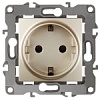 12-2001-04 Эл/ус ЭРА Розетка 2P+E Schuko, 16A-250В, IP20, без м.лапок, Эра12, шампань