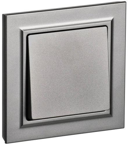 BRITE Выключ. 1-кл. 10А в сб. ВСР10-1-0-БрС сталь IEK BRITE Выключ. 1-кл. 10А в сб. ВСР10-1-0-БрС сталь IEK