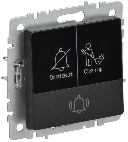 BRITE Кнопка звонка с инд. отел. 10А ВС10-1-9-БрЧ черн. IEK BRITE Кнопка звонка с инд. отел. 10А ВС10-1-9-БрЧ черн. IEK