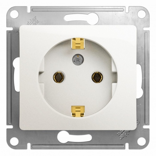 GLOSSA РОЗЕТКА с заземлением, механизм, ПЕРЛАМУТР GLOSSA РОЗЕТКА с заземлением, механизм, ПЕРЛАМУТР