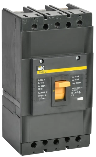 ВА88-37 3Р 250А 35кА (упак.1 шт./4) ИЭК ВА88-37 3Р 250А 35кА (упак.1 шт./4) ИЭК