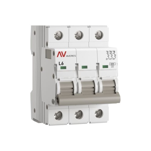 Выключатель автоматический AV-6 3P 6A (L) 6kA EKF AVERES