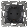 12-2101-05 Эл/ус ЭРА Розетка 2P+E Schuko, 16A-250В, IP20, Эра12, антрацит