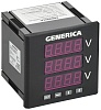 Вольтметр цифр. щит. 3-ф. DO RS-485 96х96 LED GENERICA