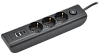 MODERN Удлинитель У03В с/з 2м 3х1мм2 16А/250В USBх3 чер. IEK