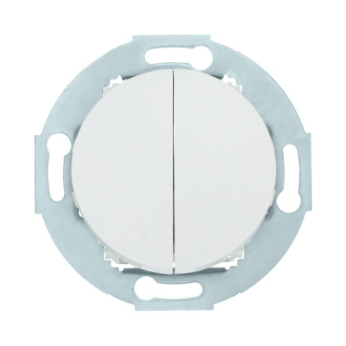 Выключатель двухклавишный (схема 5) 10 A, 250 B (белый) Vintage