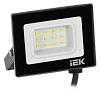 Прожектор светодиодный СДО 06-10 черный IP65 6500 K IEK