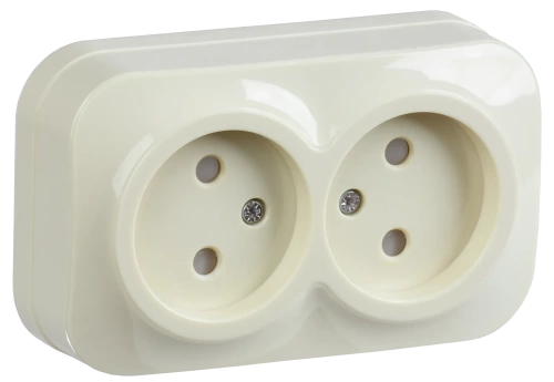 РСш22-2-ХК Розет. 2-ая без з/к с з/ш о/у 10А GLORY крем. IEK РСш22-2-ХК Розет. 2-ая без з/к с з/ш о/у 10А GLORY крем. IEK