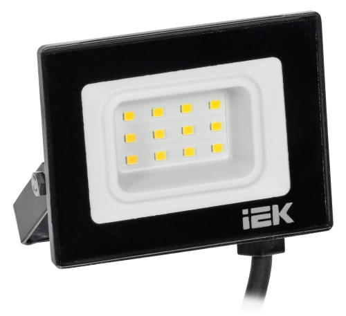 Прожектор светодиодный СДО 06-10 черный IP65 6500 K IEK