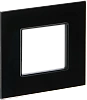 SKANDY Рамка 1-мест. SK-F21Bl стекло черн. IEK