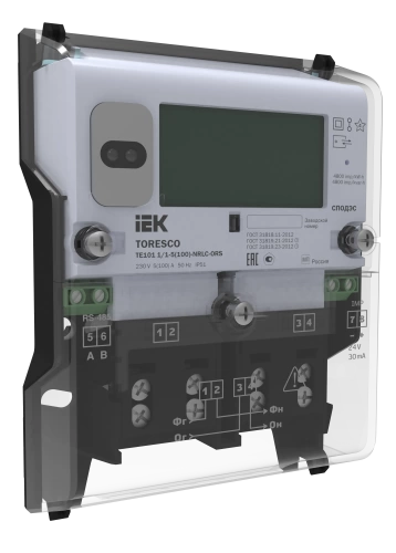 TORESCO Счетчик ЭЭ TE101 1/1-5(100)-NRLC-OF IEK