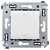 Выключатель одноклавишный в стену, "Avanti", "Белое облако"