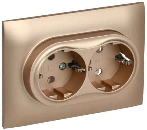 SKANDY Роз. 2-я с з/к без з/ш 16А сб. SK-R08Sa песоч. IEK