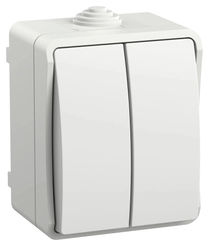 FORS Выкл. 2-кл. о/у IP54 ВС20-2-0-ФБ бел. IEK