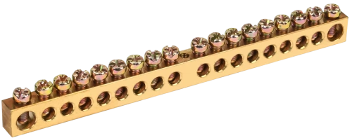 Шина PEN "земля-ноль" 8х12мм 18/1 (18групп/креп по цент) ИЭК