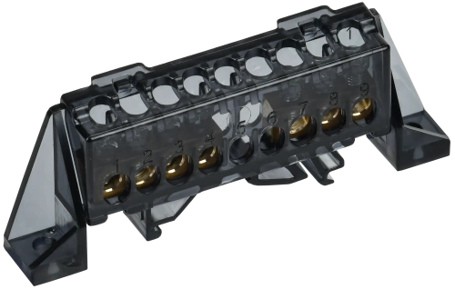 TEKFOR Шина N "ноль" в комб. изол. "Стойка" 6х9-3+4-Ч IEK