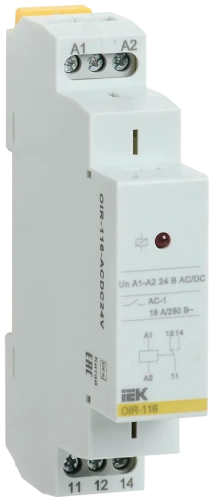 Промежут. реле.OIR 1 конт (16А). 24 В AC/DC IEK