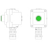 Взрывонепроницаемый пост управления из алюминия LCSD-01-B-MC-L1G(220)x1-PCMB-KA3MHK