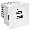 PRIMER РКЮ-23-40-П Розетка USB A+A 4,2А (2 мод.) бел. IEK