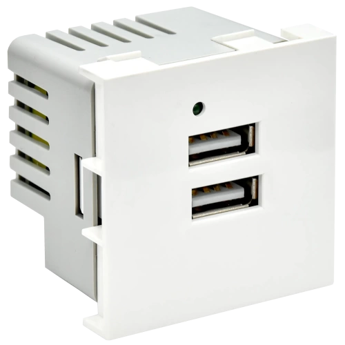 PRIMER РКЮ-23-40-П Розетка USB A+A 4,2А (2 мод.) бел. IEK