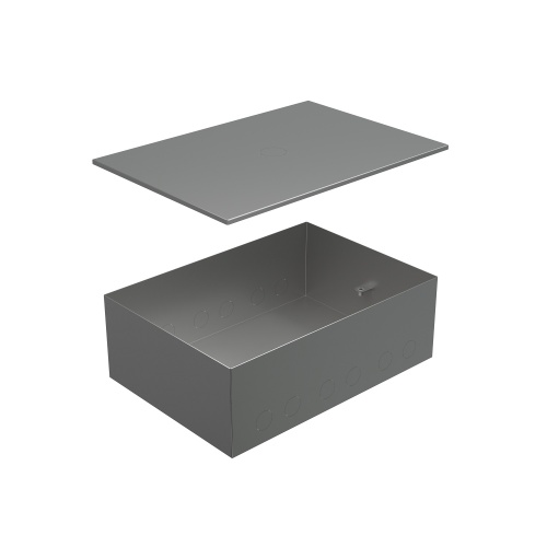 BOX/8-12  Металлическая  коробка с крышкой для заливки в пол 309х217х105мм, для люков 70083, 70012 Экопласт