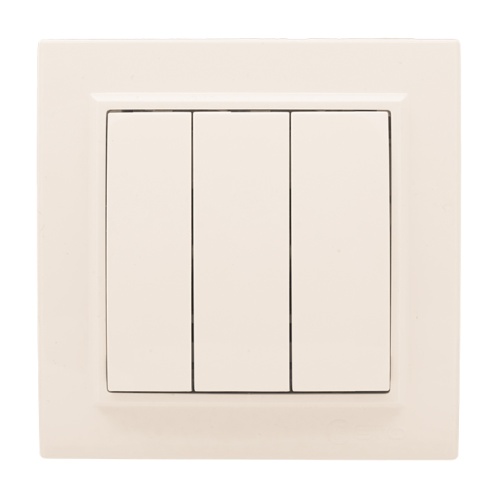 Выключатель 3-кл. СП 10А бежевый Минск EKF Выключатель 3-кл. СП 10А бежевый Минск EKF