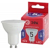 Лампы СВЕТОДИОДНЫЕ ЭКО LED MR16-5W-865-GU10 R  ЭРА (диод, софит, 5Вт, хол, GU10)