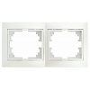 Рамка для розеток и выключателей Intro Plano 1-502-06 на 2 поста горизонтальная, СУ, перламутр