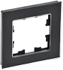 BRITE Рамка 1-мест. РУ-1-2-Бр стекло черн. матовый IEK