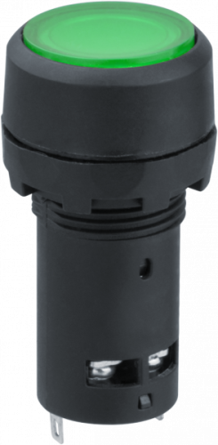 Кнопка Navigator 82 821 NBI-B-09-G зеленая с подсветкой d22мм 230В NO+NC