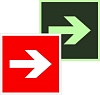 Знак наклейка F01-01 "Направляющая стрелка" (200x200) фотолюминесцентный EKF PROxima