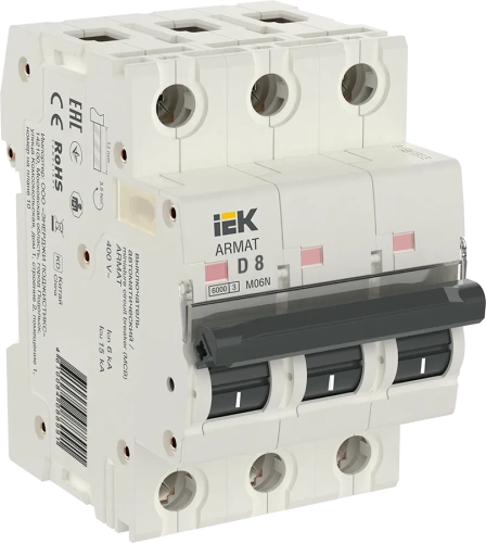 ARMAT Авт. выкл. M06N 3P D 8А IEK