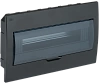Корпус модульный пл. встр. ЩРВ-П-18 черный IP41 IEK