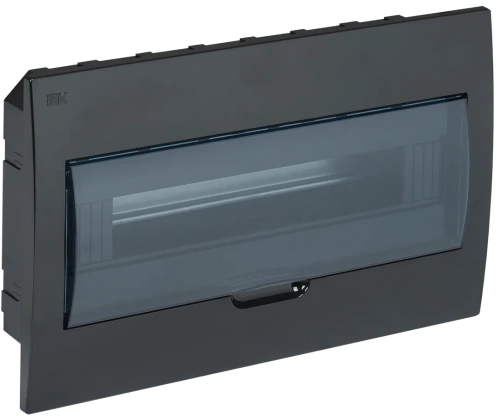 Корпус модульный пл. встр. ЩРВ-П-18 черный IP41 IEK