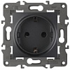 14-2101-05 Эл/ус ЭРА Розетка 2P+E Schuko, 16A-250В, IP20, Эра Elegance, антрацит