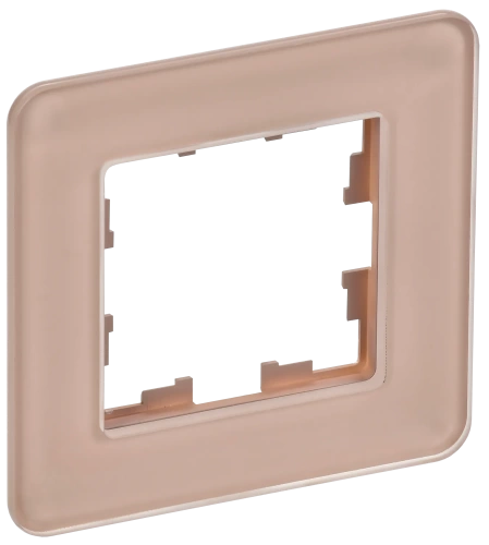 BRITE Рамка 1-мест. РУ-1-2-Бр стекло дым. RE IEK BRITE Рамка 1-мест. РУ-1-2-Бр стекло дым. RE IEK