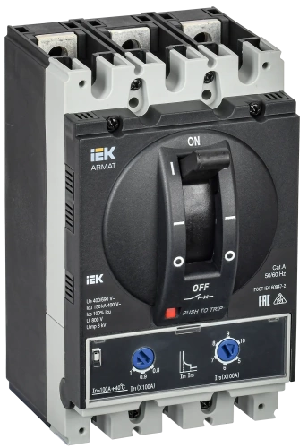 ARMAT Авт. выкл. лит. корпус 3P A 150кА 100А ТМ рег. IEK