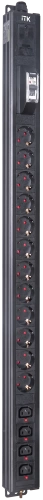 ITK BASE PDU PV1111 22U 1ф 16А 12SCHUKO 4C13 2,6м SCHUKO