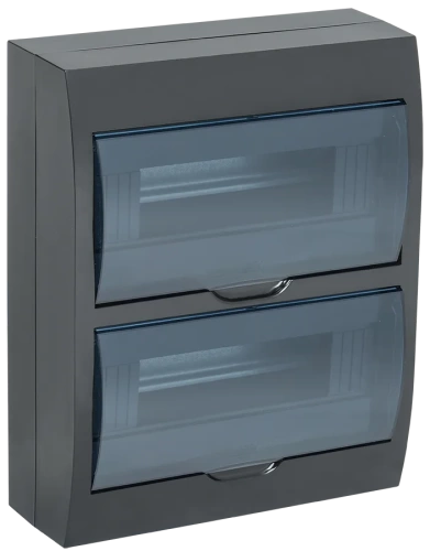 Корпус модульный пл. нав. ЩРН-П-24 черный IP41 IEK