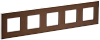 SKANDY Рамка 5-мест. SK-F35Br металл шоколад IEK