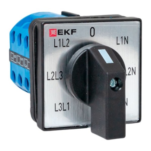 Переключатель кулачковый ПК-1-64 10А для вольтметра IP65 EKF Переключатель кулачковый ПК-1-64 10А для вольтметра IP65 EKF