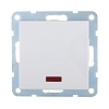 Переключатель 1-кл., на 2 направления, c индикатором (схема 6L) 16 A, 250 B (белый) LK80