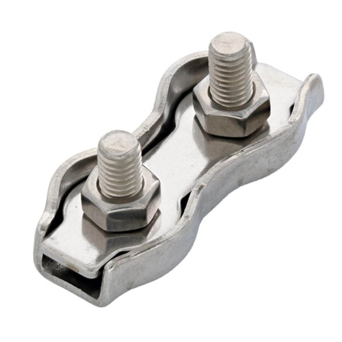 Зажим троса двойной D4мм Duplex (100шт/уп) Зажим троса двойной D4мм Duplex (100шт/уп)