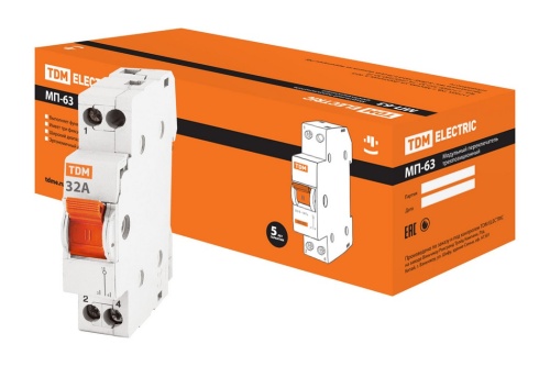 Модульный переключатель трехпозиционный МП-63 1P 32А TDM Модульный переключатель трехпозиционный МП-63 1P 32А TDM