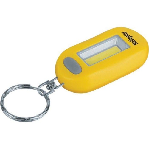 Фонарь Navigator 14 084 NPT-KC05-2CR2032 брелок.пласт.1СOB LED(1Вт),3 реж,желтый