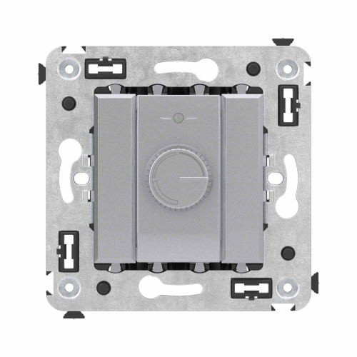 Диммер поворотный в стену, "Avanti", "Закаленная сталь" Диммер поворотный в стену, "Avanti", "Закаленная сталь"