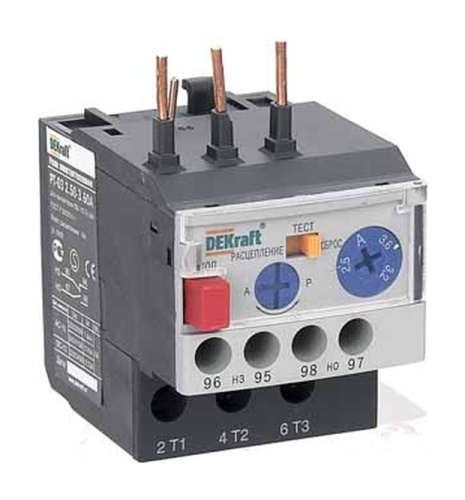 Реле электротепл. для конт. 09-18A 0,25-0,36А РТ-03 DEKr Реле электротепл. для конт. 09-18A 0,25-0,36А РТ-03 DEKr
